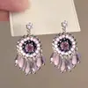 Estilo Étnico Retrô Cristal Borla Design de Nicho Brincos Únicos 2025 Novo Estilo Quente Brincos Simples da Moda