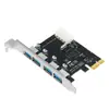 Tarjeta de Expansión USB 3.0 para Computadora de Escritorio Adaptador de Tarjeta de Expansión PCI-E a USB 3.0 de Cuatro Puertos USB 3.0 HUB
