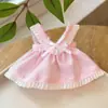 [Solo Ropa de Bebé] Colgante de Peluche Hello Kitty Rosa con Ropa de Repuesto Lazo Vestido de Princesa Accesorios para Ropa de Bebé