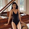 Novo maiô feminino de uma peça 2024, sexy, justo, xadrez, moda praia, primavera quente, maiô feminino