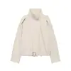 Comercio Electrónico Transfronterizo Ropa de Mujer 2026 Otoño Nueva Llegada Estilo Europeo y Americano Moda Corte Holgado Chaqueta Abrigo con Cordones 1346346