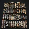 Cuentas Dzi de Ágata de Cinabrio de Color Transparente con Variaciones, Estilo Tíbet, Nueve Ojos, Pátina de Alto Aceite, Cuentas Sueltas Multitotem para Hacer Joyería y Accesorios