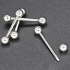 Fabricantes de clavos para lengua de acero inoxidable suministran directamente joyería para perforaciones corporales mayoristas de moda europea y americana clavo para lengua bola de repuesto de 5 mm