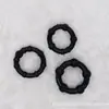 Anillo de bloqueo de retraso para pene de hombre con cuentas anillo tricolor suministros para adultos esencia sólida anillo de diversión para parejas una generación de pelo