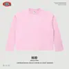 BE Roupas Masculinas T-shirt boxy solta estilo retrô americano, lavagem para neve, marca da moda, cor sólida, 275g, ombro caído, manga longa, masculino
