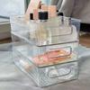 Caixa de Armazenamento de Mesa Acrílico Transparente Cesta de Armazenamento para Cosméticos Doméstico Cozinha Caixa de Armazenamento Dormitório Organizador Prateleira de Armazenamento