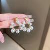 Pendientes de perlas de imitación de moda, diseño de nicho, exquisitos pendientes de perlas de alta gama, joyería para mujer, pendientes de flores vintage.