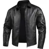 Otoño 2026 Transfronterizo Amazon 3D Moda Simple Chaqueta de Cuero Casual Versátil Cortavientos Transpirable Cárdigan Abrigo de Cuero