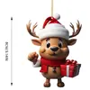 Decoraciones Navideñas Colgante de Alce Figura de Dibujos Animados Acrílica Adorno de Regalo para Festival Nuevo Estilo Colgante Transfronterizo En Stock