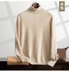 Suéter de Montaña de Cachemira para Hombre de Otoño e Invierno de Cuello Alto Talla Grande Casual Tejido Color Sólido Base Lana Suéter Jersey Grueso