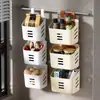 Cesta Colgante Pequeña para Cocina del Hogar Estante de Almacenamiento para Baño Montado en la Pared Inodoro Cesta Colgante de Plástico para Almacenamiento Gadget