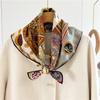 Bufanda cuadrada grande de lana de seda con estampado de doble cara, combinable con todo, para otoño e invierno, chal cálido y de moda para mujer