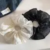 Suave Anillo para el Cabello de Malla Perlada Estilo Coreano con Puntos de Ola Anillo de Cola de Pino Flor de Titular Elegante Cuerda para el Cabello