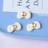 Otoño e invierno arroz marrón felpa dibujos animados estrella de cinco puntas lazo accesorios para el cabello zapatos con agujeros carcasa de teléfono móvil accesorios de joyería pj1547