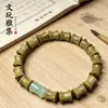 Pulsera DIY de cuentas de palo de rosa negro y sándalo verde, simbolizando crecimiento continuo y prosperidad, adecuada para hombres y mujeres, venta al por mayor para fines religiosos y decorativos
