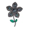 Broche de Flor Retro de Lujo Accesible de Gama Alta, Exquisito Ramillete de Cristal de Gama Alta, Elegantes Accesorios de Pines de Planta Elegantes