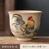 Gres doce Zodiaco taza de té juego de té traje estilo retro taza de té Kung Fu chino taza maestra traje de taza individual