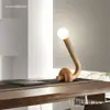 2026 Nuevo Diseño Creativo Lámpara de Mesa de Madera Maciza Lámpara de Mesita de Noche para Dormitorio Lámpara de Escritorio Sala de Estar Luz Ambiental Decorativa para el Hogar