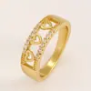 Anillo Estilo Ins Gota de Sol Juego de Tres Piezas de Joyería para Manos para Mujer Diseño de Nicho Anillos Apilables de Circonita de Alta Gama para Mujeres