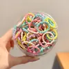 Gomas para el pelo de pulgar para niños, diademas para el pelo de niñas, gomitas pequeñas de colores que no dañan el pelo, gomas para el pelo de bebé, cordones pequeños para coleta, accesorios para el pelo