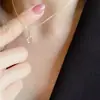 Collar de Plata de Ley 925 Chapado en Oro de 18K Corea del Sur Exquisito Colgante Pequeño en Forma de U Brillo Herradura Cadena para el Cuello Cadena de Clavícula para Mujeres