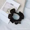 Nova Coleção Coreana de Scrunchies Plissados de Renda com um Toque de Luxo, Acessório de Prendedor de Cabelo Simples e Moderno com um Toque de Elegância