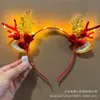 Nueva Diadema Luminosa de Astas Navideñas Linda Diadema de Brillo Elfo Diadema de Reno Infantil Suministro al por Mayor para Puestos Callejeros