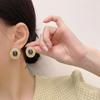 S925 Prata Agulha Francês Retro Corte Estilo Olho de Gato Pedra Brincos Nicho Design Brincos 2024 Novos Brincos para Mulheres