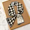 Pañuelo de Seda Estilo Francés Diadema Otoño Delgado Perezoso Vintage Pañuelo de Seda Pequeño Largo para Mujer Cinta Bufanda Decorativa Pañuelo de Cabeza Cinta