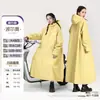 Impermeable Ropa de Abrigo para Adultos Largo Cuerpo Completo Antitormenta Repartidor de Comida en Moto Eléctrica Persona Sola Poncho de Lluvia para Mujer