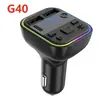 G38G37G39G40G41G42 coche bluetooth manos libres reproductor MP3 transmisor FM para coche TIPO-C azul