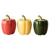 Tarro de Té Cerámico Simulado de Chile Tarro Sellado a Prueba de Humedad Tarro de Almacenamiento de Pimiento Verde Adornos de Escritorio para el Hogar Tarro Creativo para Almacenamiento de Té