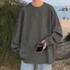 Camiseta de manga larga de algodón puro de 230 g hecha a medida para hombre, top de marca moderna con estampado de logo, ropa de trabajo, pedido mínimo de una pieza para niños