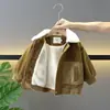 [Novedades de Invierno] Chaqueta de Pana para Niño con Forro de Terciopelo Nuevo Estilo Ropa de Otoño Invierno para Niños Chaqueta Gruesa Cálida para Bebé