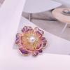 Broche de Flor Esmaltada Estilo Nacional, Corsage de Pérola Clássico de Nicho, Corsage Prensado Feminino, Broche Retrô