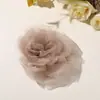 Clip para el cabello, broche, accesorio de flor para ropa de organza de camelia DIY, súper etéreo, dulce y de color cremoso