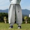 Valle del Viento 2025 Primavera Nuevos Pantalones Deportivos Grises Sueltos Combinables para Niños Pantalones Casuales de Pierna Completa para Primavera y Otoño