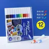 Marcador acrílico de 24/36 colores para estudiantes, pintura de bricolaje, arte, resistente al agua, pintado, marcador acrílico a base de agua