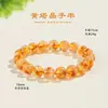 Pulseira de Cristal Pagoda Amarelo Natural Rica Noturna para Homens e Mulheres Fashionável Toque de Luxo Atração de Riqueza Pulseira de Cristal Amarelo Atacado