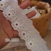 Bordado de algodão de alta qualidade unilateral renda costura vestuário decorativo materiais de costura DIY boneca colarinho borda acessórios