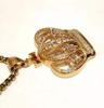 Pingente de coroa de cruz de diamante de aço titânio dourado europeu e americano hip-hop recortado colar de coroa de cristal fabricante de pingente atacado