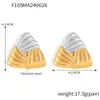 Omega Acero Inoxidable Chapado en Oro Verdadero de 18K Pendientes Dorados Geométricos Clavos para Orejas Exagerados Modernos Joyería para Orejas de Acero de Titanio
