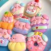 Tarjeta grande de comida para jugar, pastel, cerdo, accesorios de resina, crema, pegamento, bricolaje, pegatina para refrigerador, accesorios para el cabello, titular, funda de teléfono, parche, lote
