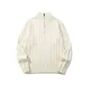 Ropa Vintage Yidao Otoño 2026 Nuevo Estilo Retro Americano Old Money Suéter Jersey de Punto Trenzado de Cuello Alto con Media Cremallera