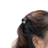 Pinza pequeña para el cabello de camelia perezosa de perlas para mujer, pasador pequeño y compacto, pinza para flequillo lateral, accesorio para el cabello