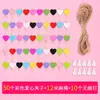 Pinzas de Madera Lindas Pinzas de Madera de Colores en Forma de Corazón Decoración de Pared de Fotos para Aula de Jardín de Infancia Set de Pinzas para Cuerda de Notas