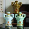 Garrafa de Vinho de Cerâmica Jingdezhen 1/5 Gatos 5kg Pote de Vinho Shuanglong Artesanato Bule de Vinho Doméstico Selado Pote de Vinho para Presente