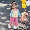 Conjunto de Roupa para Meninas Primavera e Outono 2026 Nova Moda Casual Elegante Conjunto de Duas Peças com Manga Longa para Bebês Meninas
