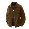 Chaqueta de hombre talla extragrande, chaqueta de béisbol holgada y extragrande de otoño e invierno para hombre, abrigo de pana para hombre talla grande