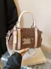 2025 Nuevo Bolso Boston Estampado Leopardo de Galleta de Nicho Moda Bordado Retro Bolso Almohada Lindo Bolso Cruzado